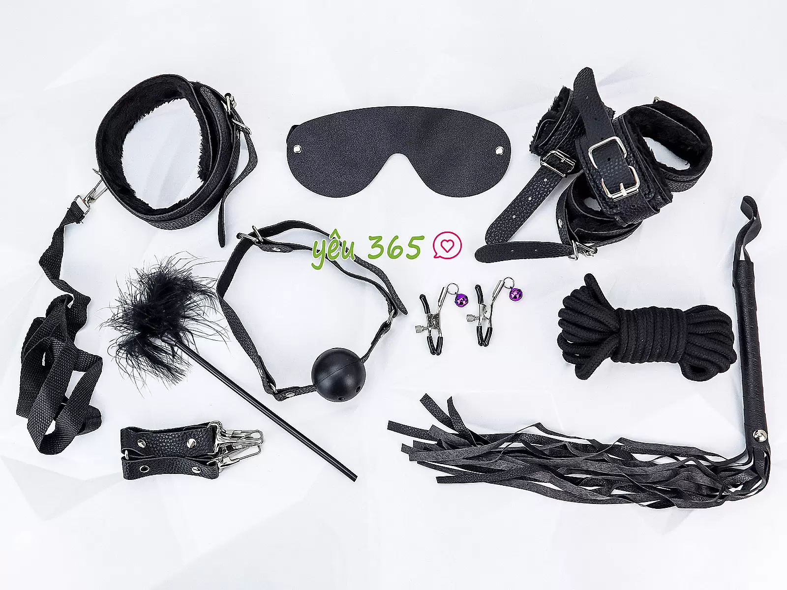 Bộ đồ chơi bạo dâm 10 món màu đen quyến rũ khơi dậy cảm xúc mới lạ