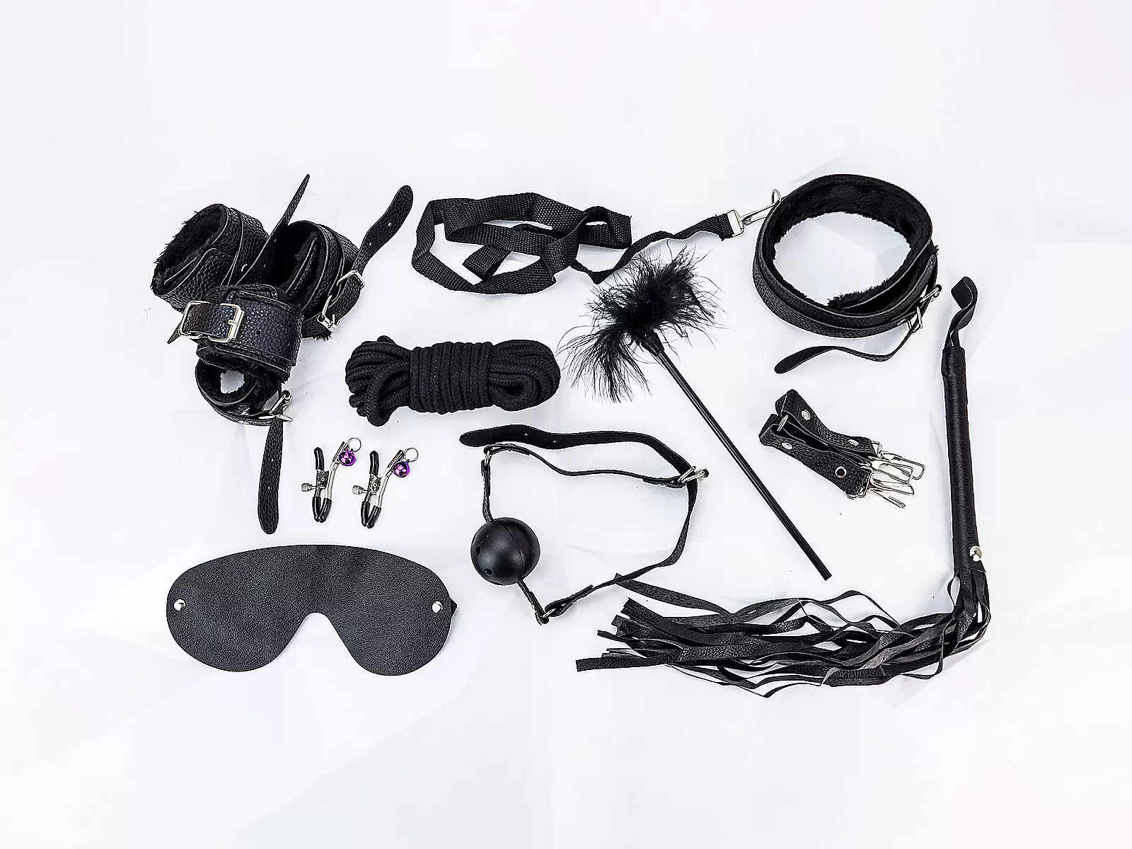 Bộ đồ chơi bạo dâm 10 món màu đen quyến rũ khơi dậy cảm xúc mới lạ