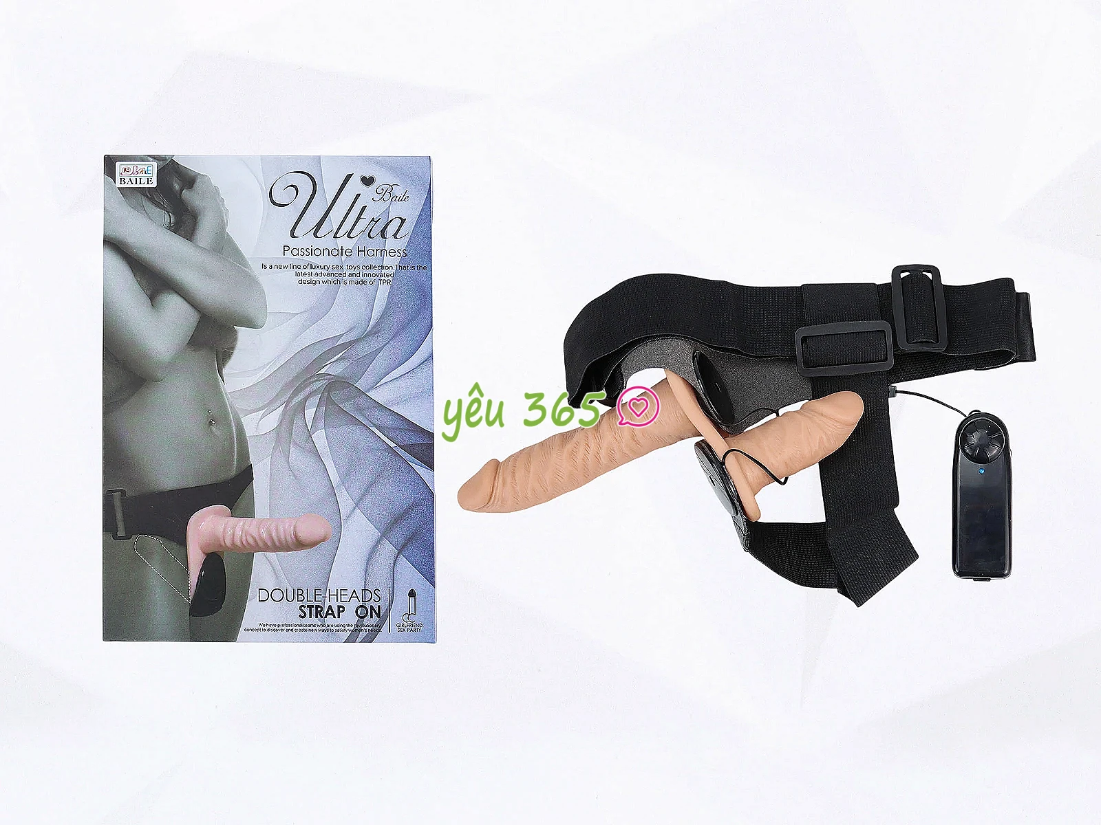 Dương vật giả có dây đeo Ultra Doube Head 2 đầu rung