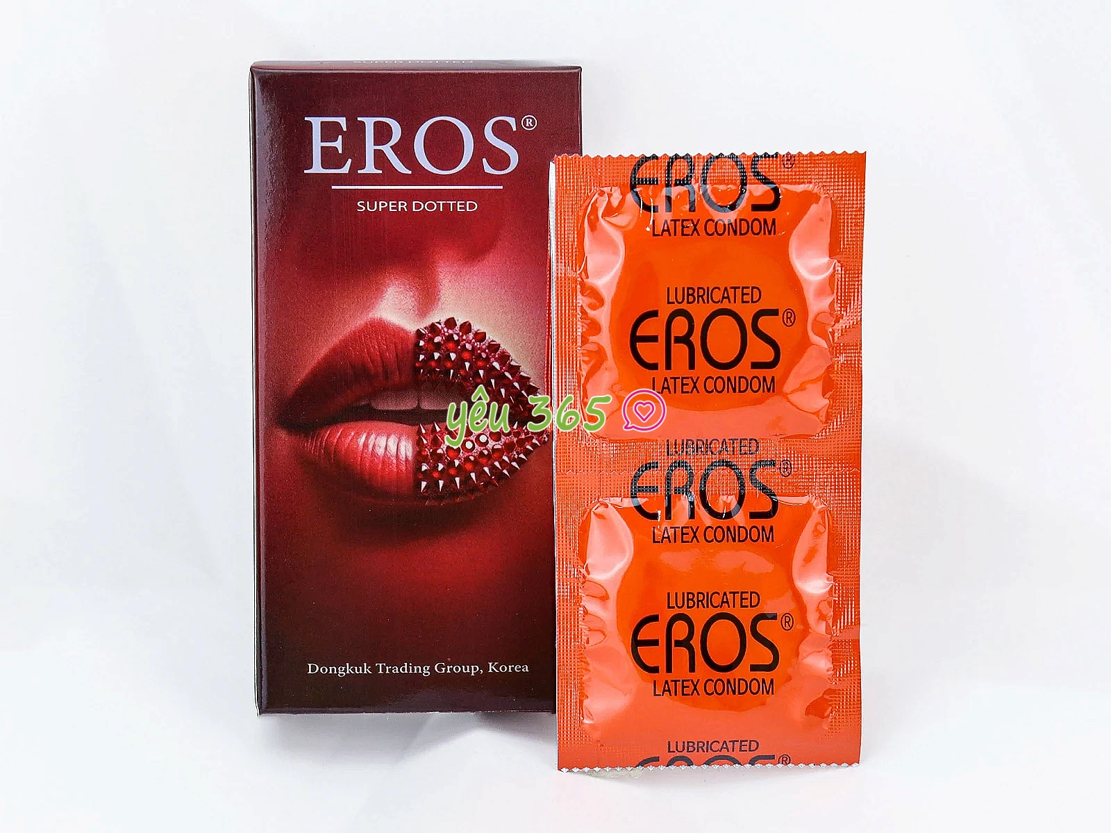 Bao cao su EROS Super Dotted tăng khoái cảm với thiết kế gai nổi độc đáo