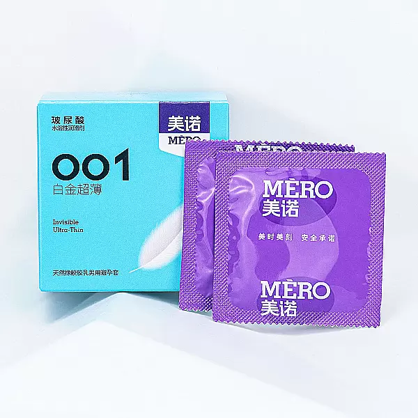 Bao cao su MERO 001 Invisible Ultra-Thin siêu mỏng, cảm giác chân thật tối đa