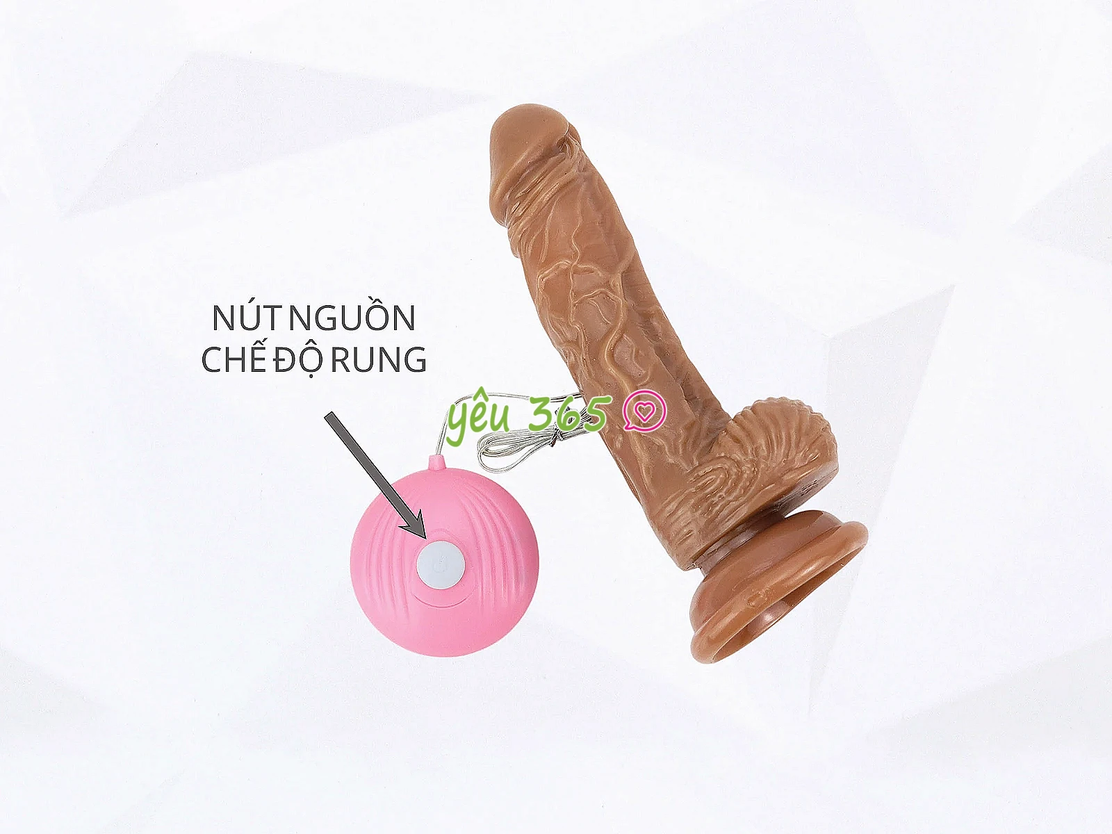Dương vật giả dây đeo có bìu kèm điều khiển rung nhiều chế độ