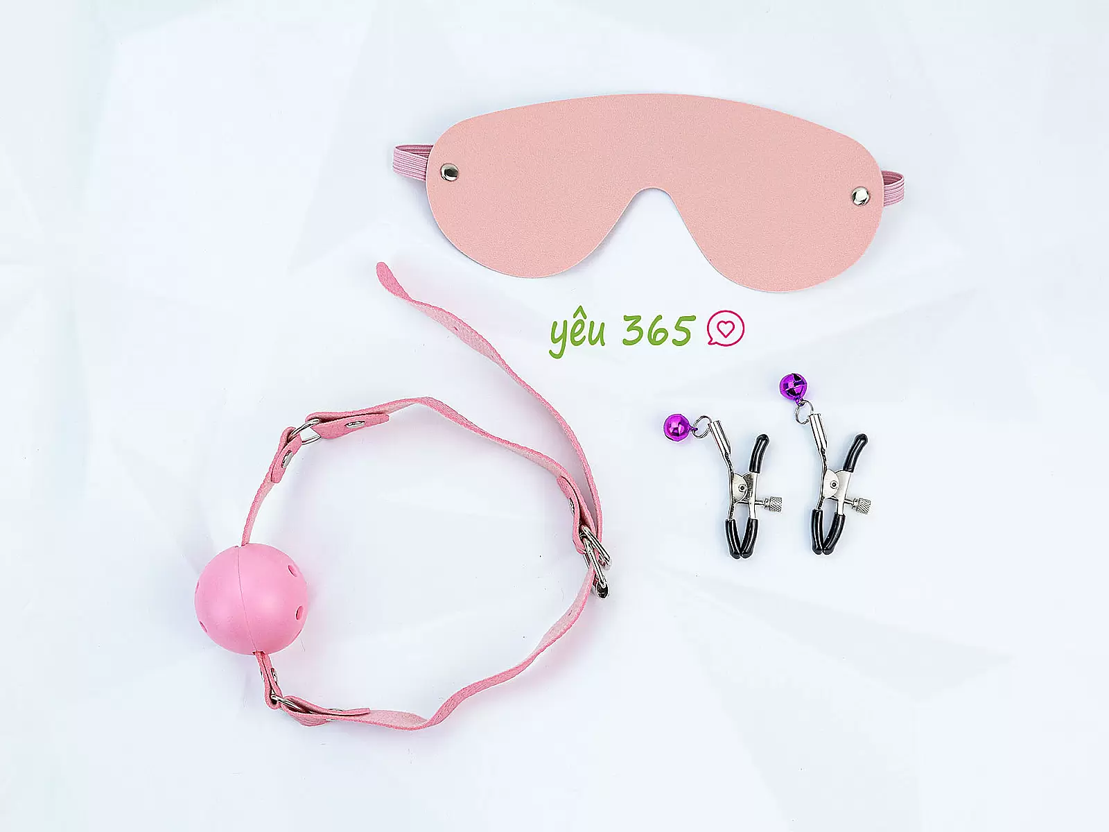 Bộ đồ chơi bạo dâm 10 món màu hồng - đen gợi cảm