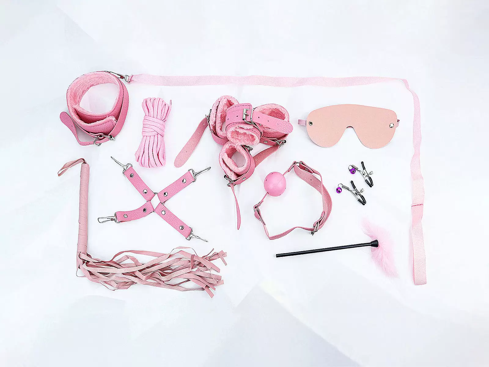 Bộ đồ chơi bạo dâm 10 món màu hồng - đen gợi cảm