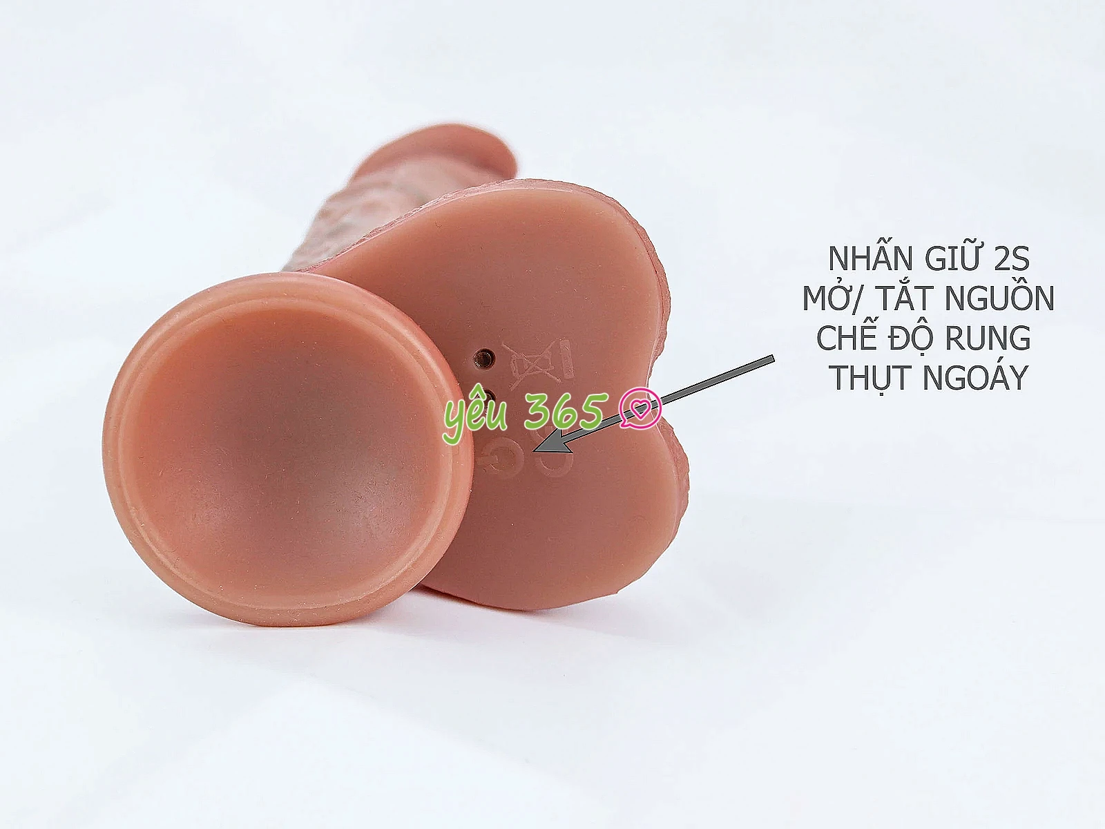 Dương vật giả có đế rung thụt cực mạnh phát nhiệt kèm điều khiển từ xa