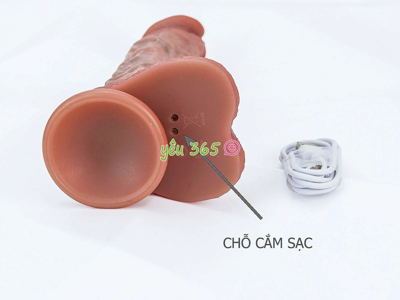Dương vật giả có đế rung thụt cực mạnh phát nhiệt kèm điều khiển từ xa