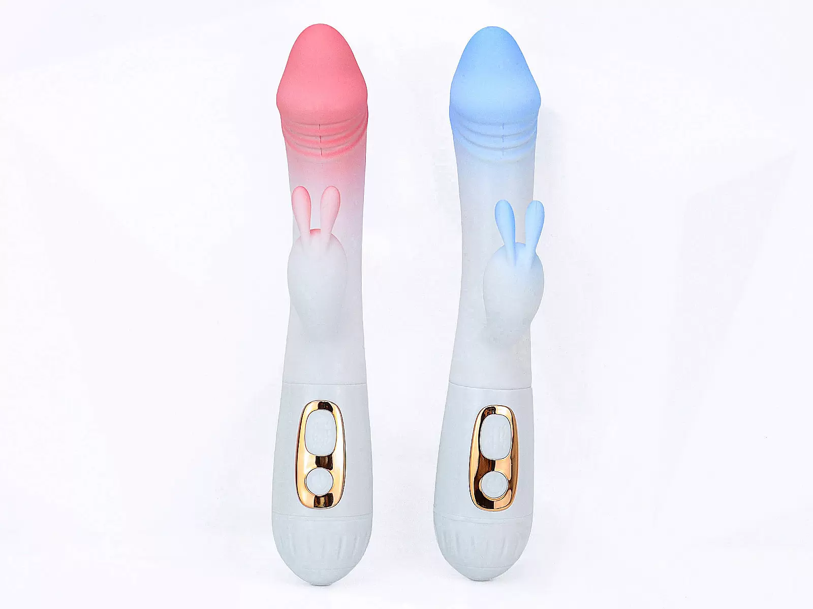 Dương vật giả đa năng có nhánh tai thỏ JIUAI pin sạc