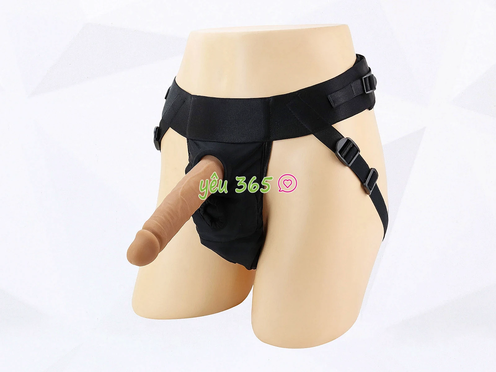 Quần dây đeo gắn 2 dương vật giả (không gồm dương vật giả)