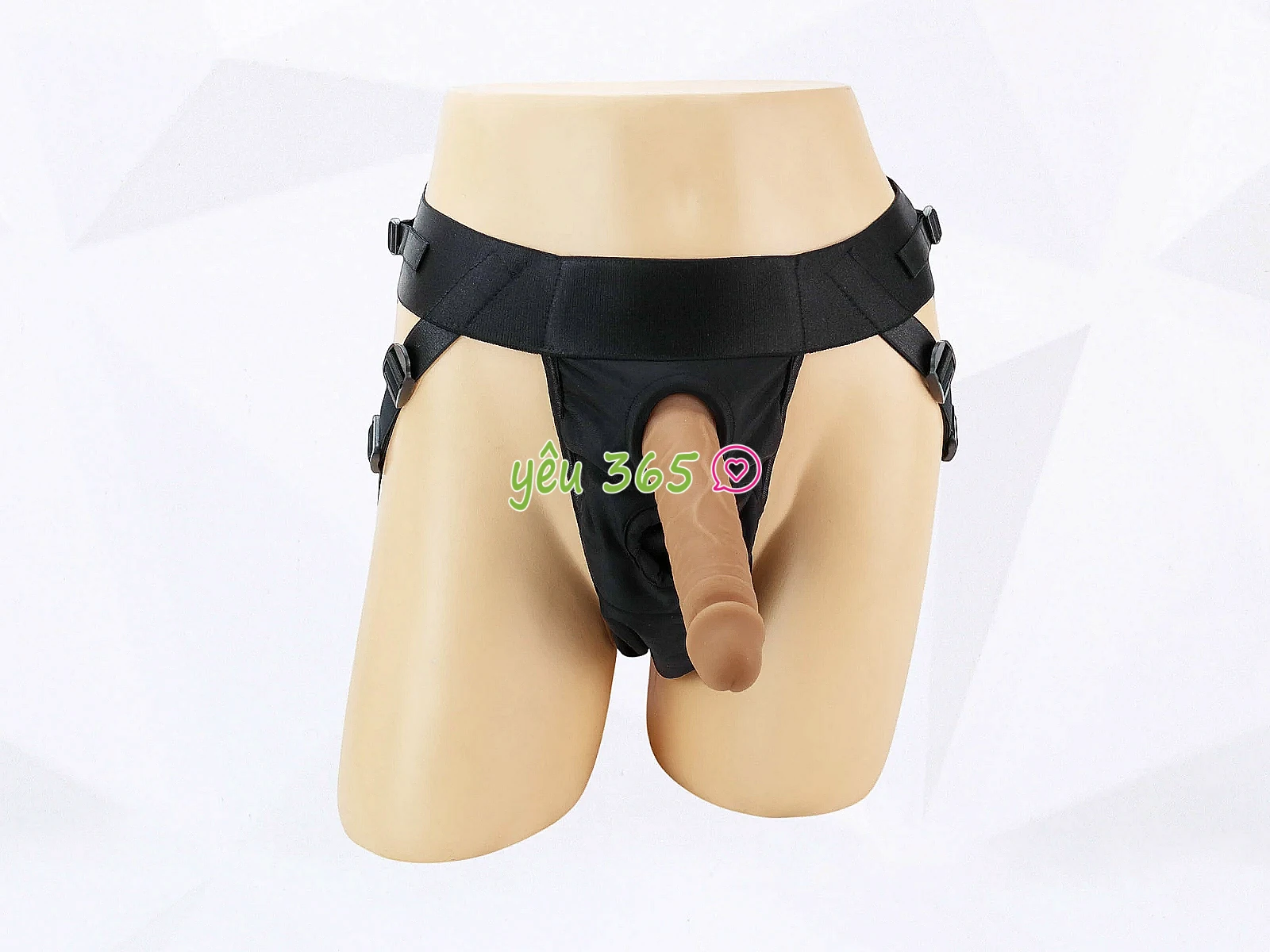 Quần dây đeo gắn 2 dương vật giả (không gồm dương vật giả)