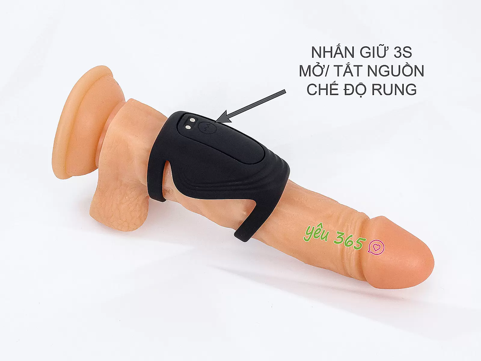 Vòng đeo dương vật Bicyclic Ring kèm điều khiển từ xa (không kèm dương vật giả)