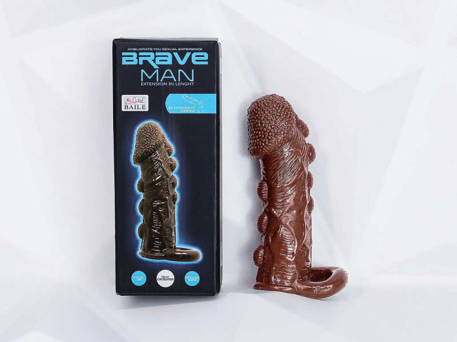 Bao cao su donzen bi Brave Man có quai đeo da nâu