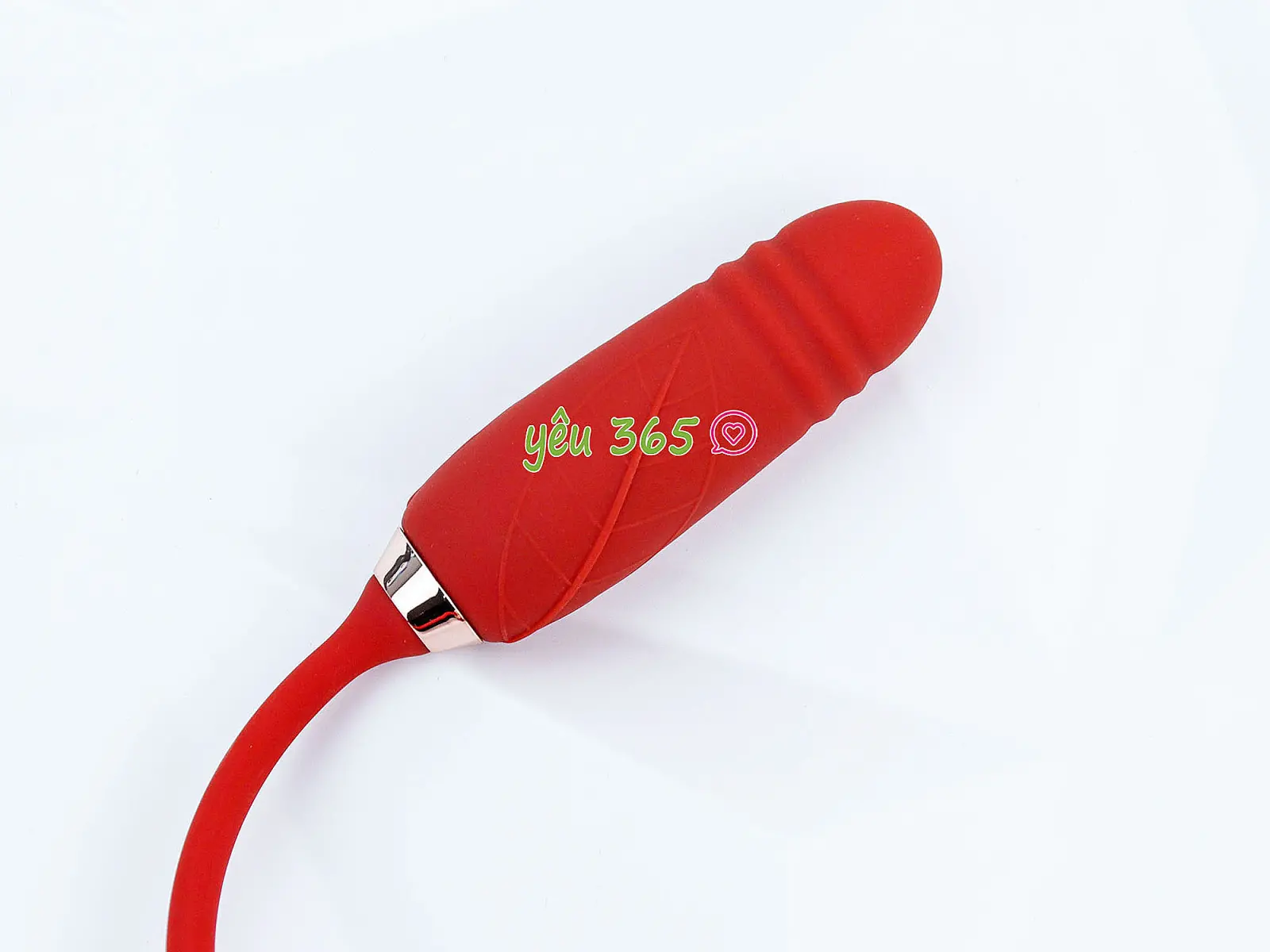 Trứng rung hoa hồng hai đầu lưỡi đánh và trứng rung thụt pin sạc