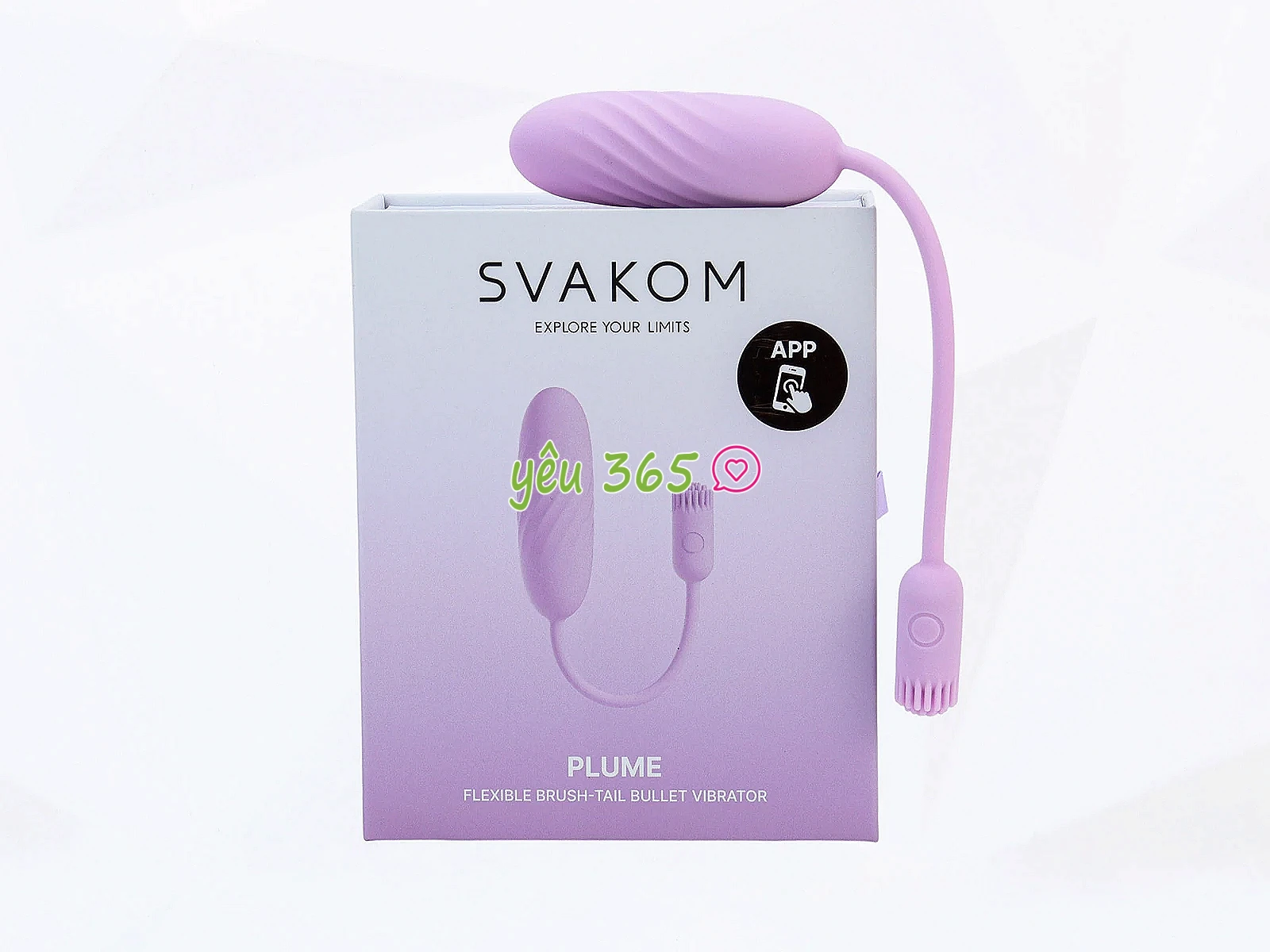 Trứng rung SVAKOM Plume đuôi cọ mềm điều khiển qua App