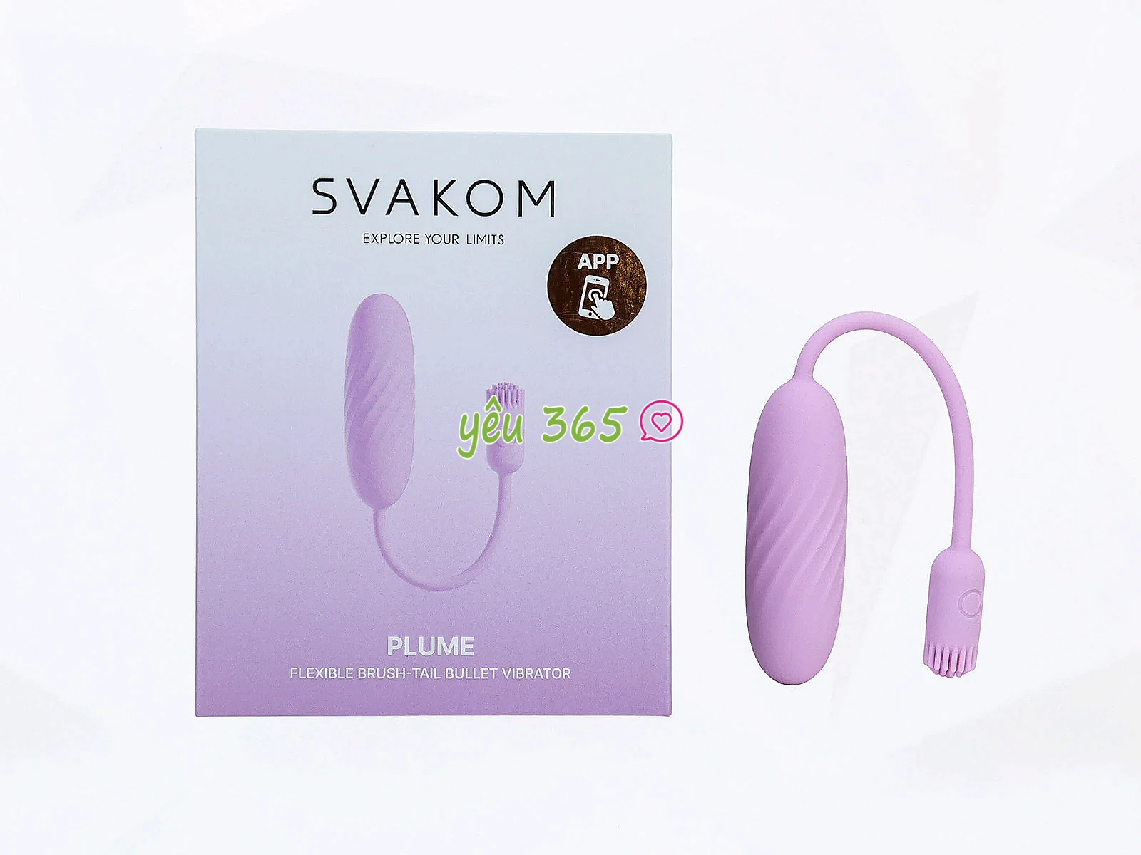 Trứng rung SVAKOM Plume đuôi cọ mềm điều khiển qua App