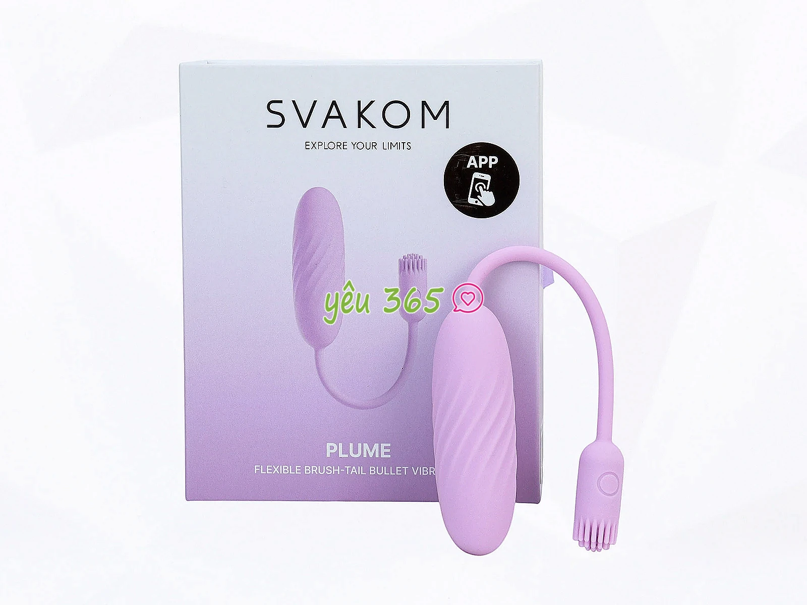 Trứng rung SVAKOM Plume đuôi cọ mềm điều khiển qua App