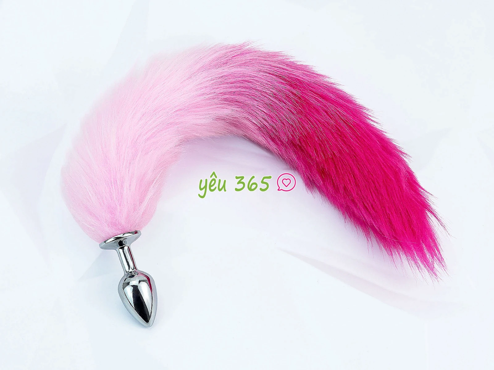 Dụng cụ kích thích hậu môn inox đuôi chồn hồng