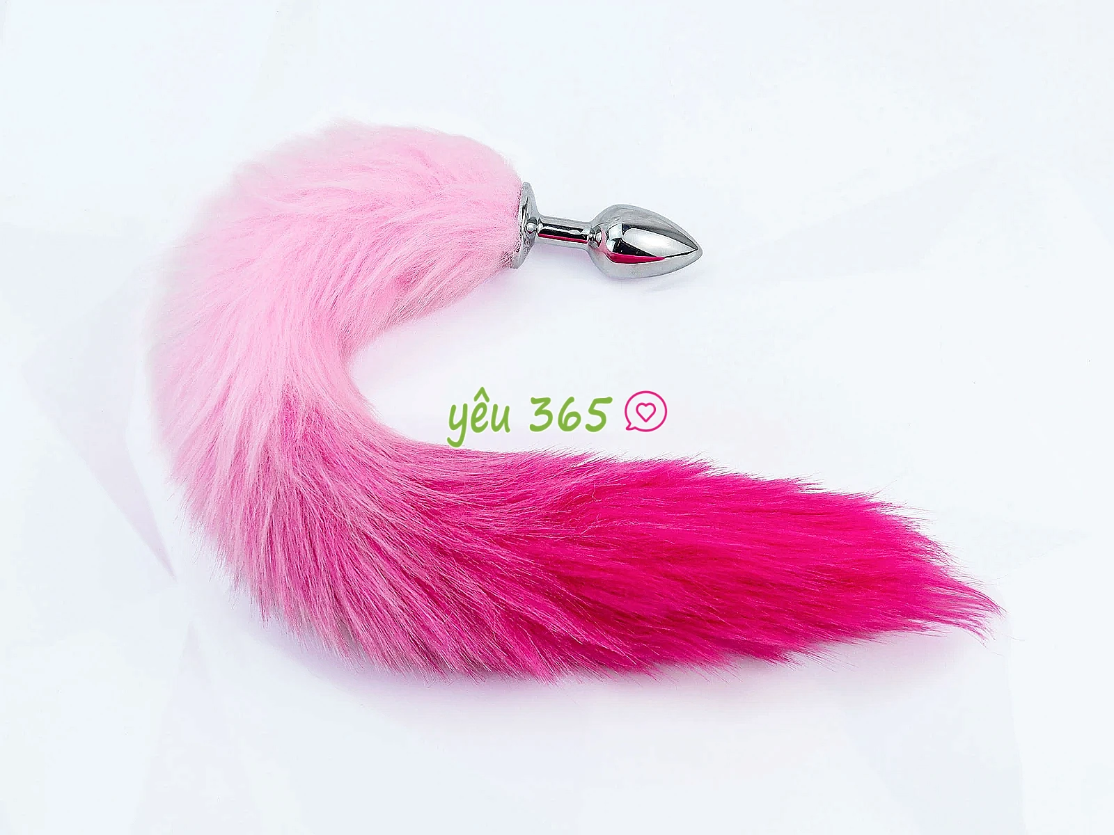 Dụng cụ kích thích hậu môn inox đuôi chồn hồng