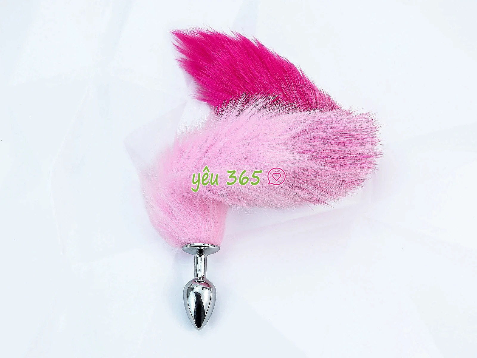 Dụng cụ kích thích hậu môn inox đuôi chồn hồng