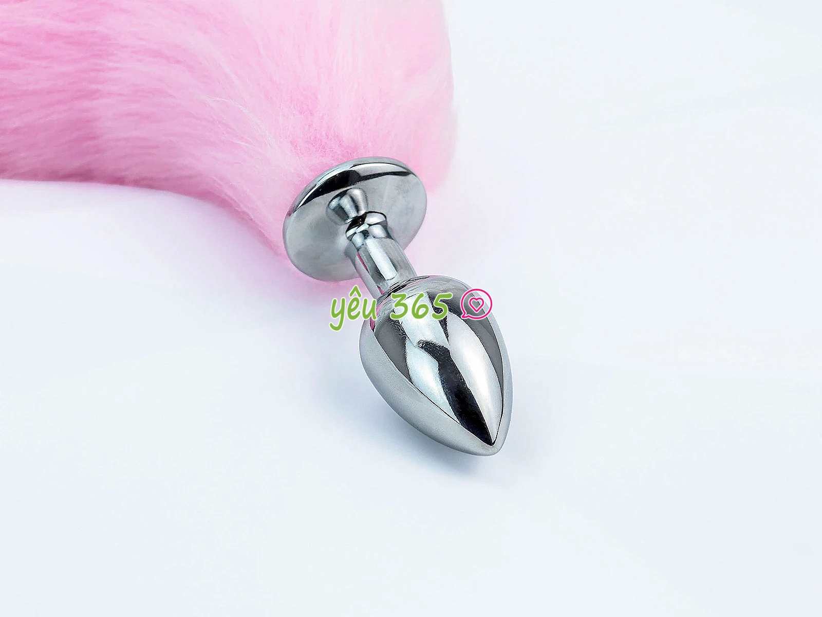 Dụng cụ kích thích hậu môn inox đuôi chồn hồng