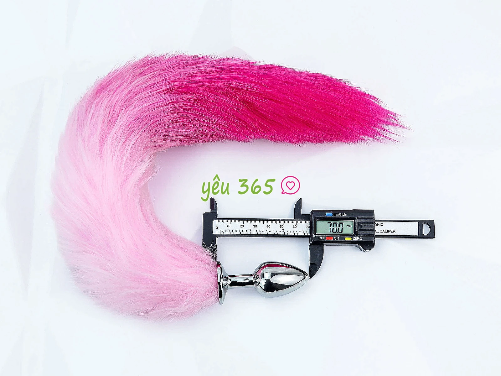 Dụng cụ kích thích hậu môn inox đuôi chồn hồng