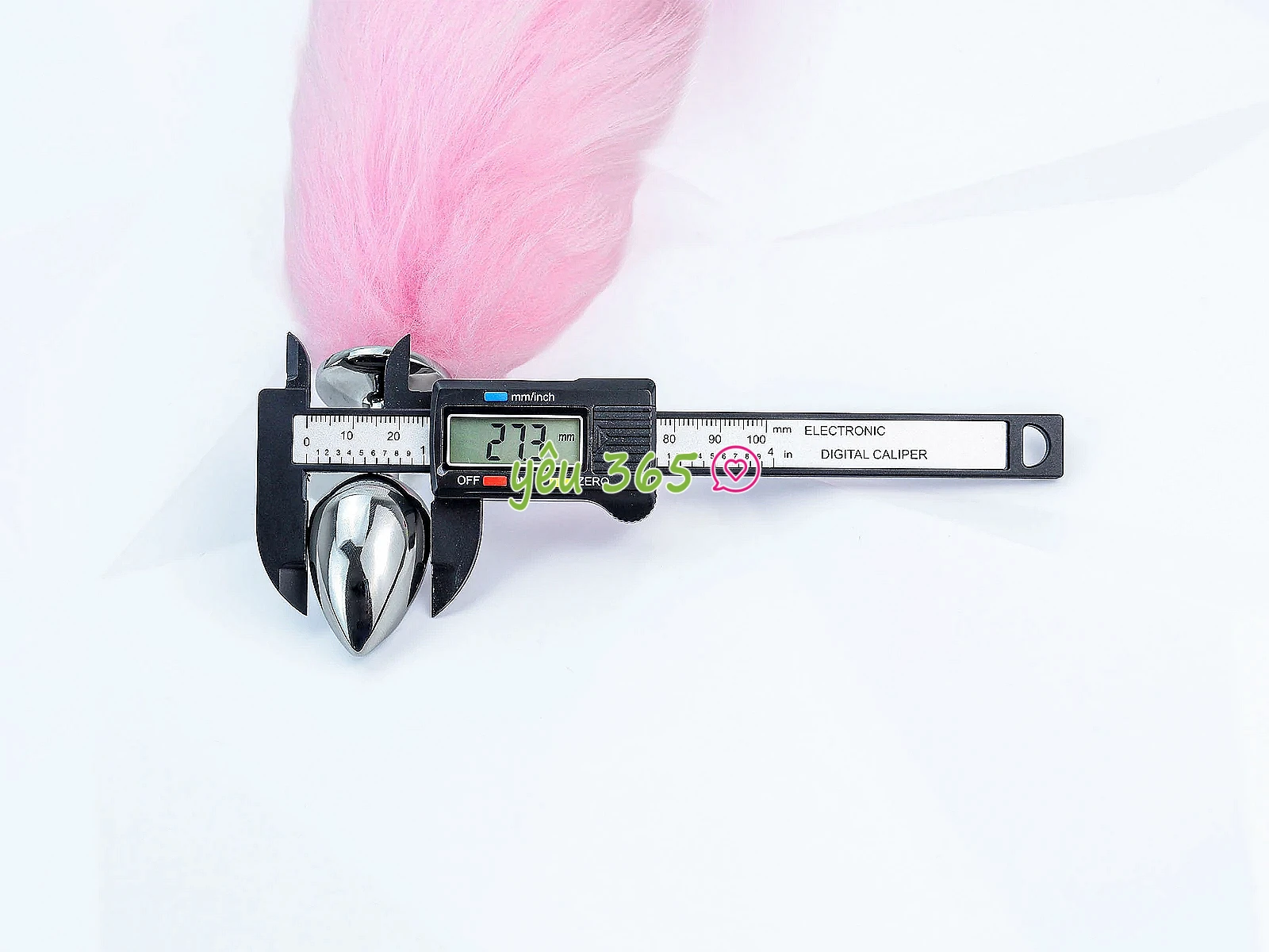 Dụng cụ kích thích hậu môn inox đuôi chồn hồng