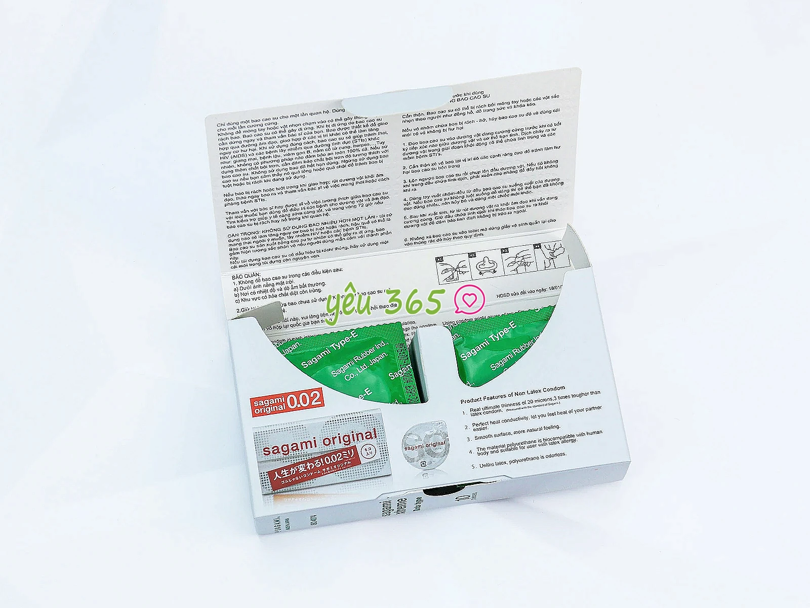 Bao cao su Sagami Xtreme White Nhật Bản 10 bao