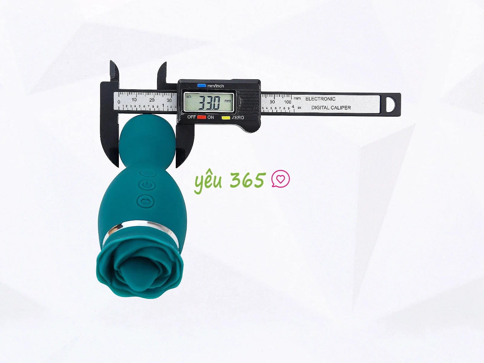 Lưỡi liếm massage 2 đầu hoa hồng xanh cầm tay