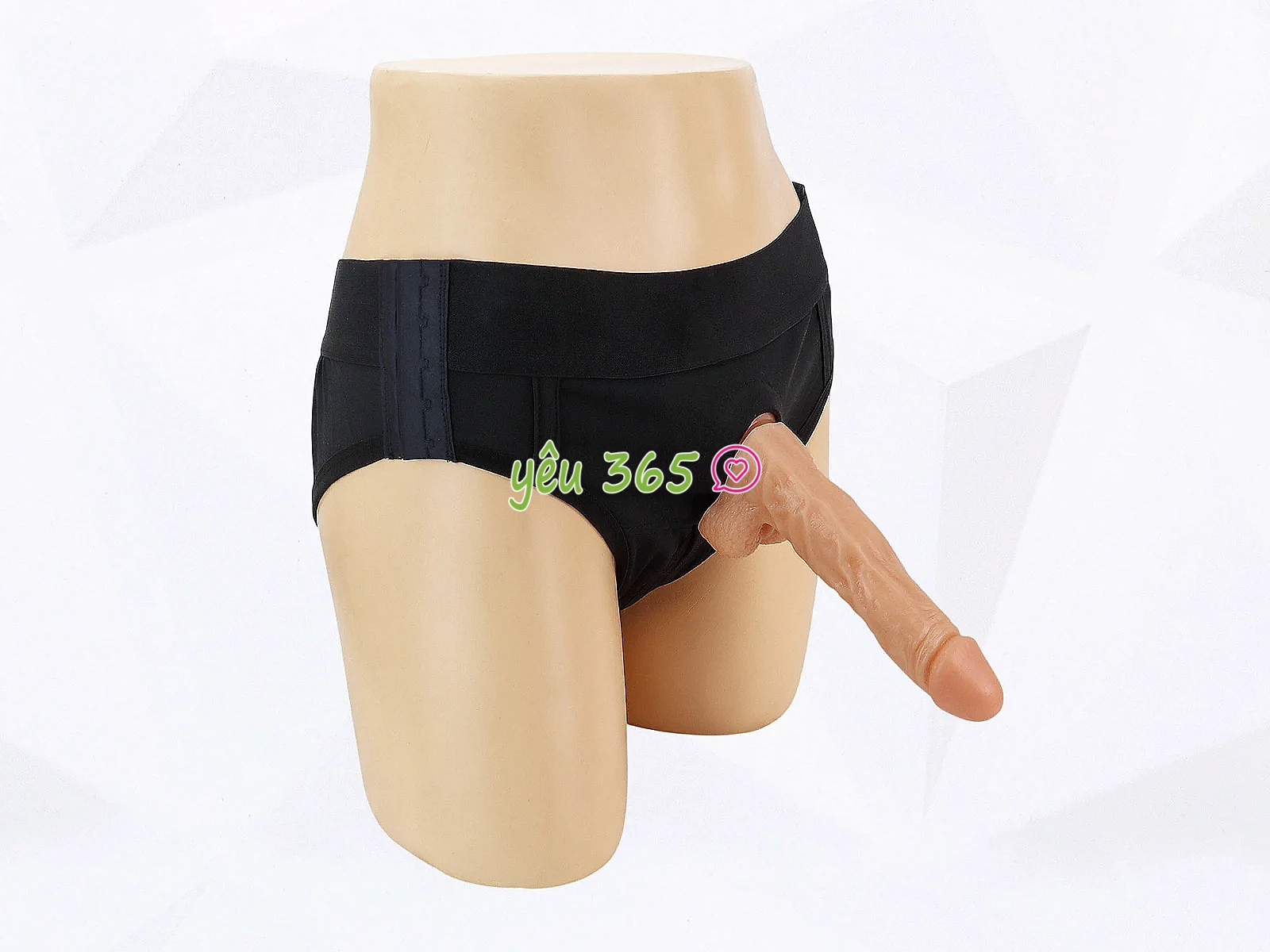 Quần chip vải gắn dương vật giả đơn chắc chắn (không gồm dương vật giả)