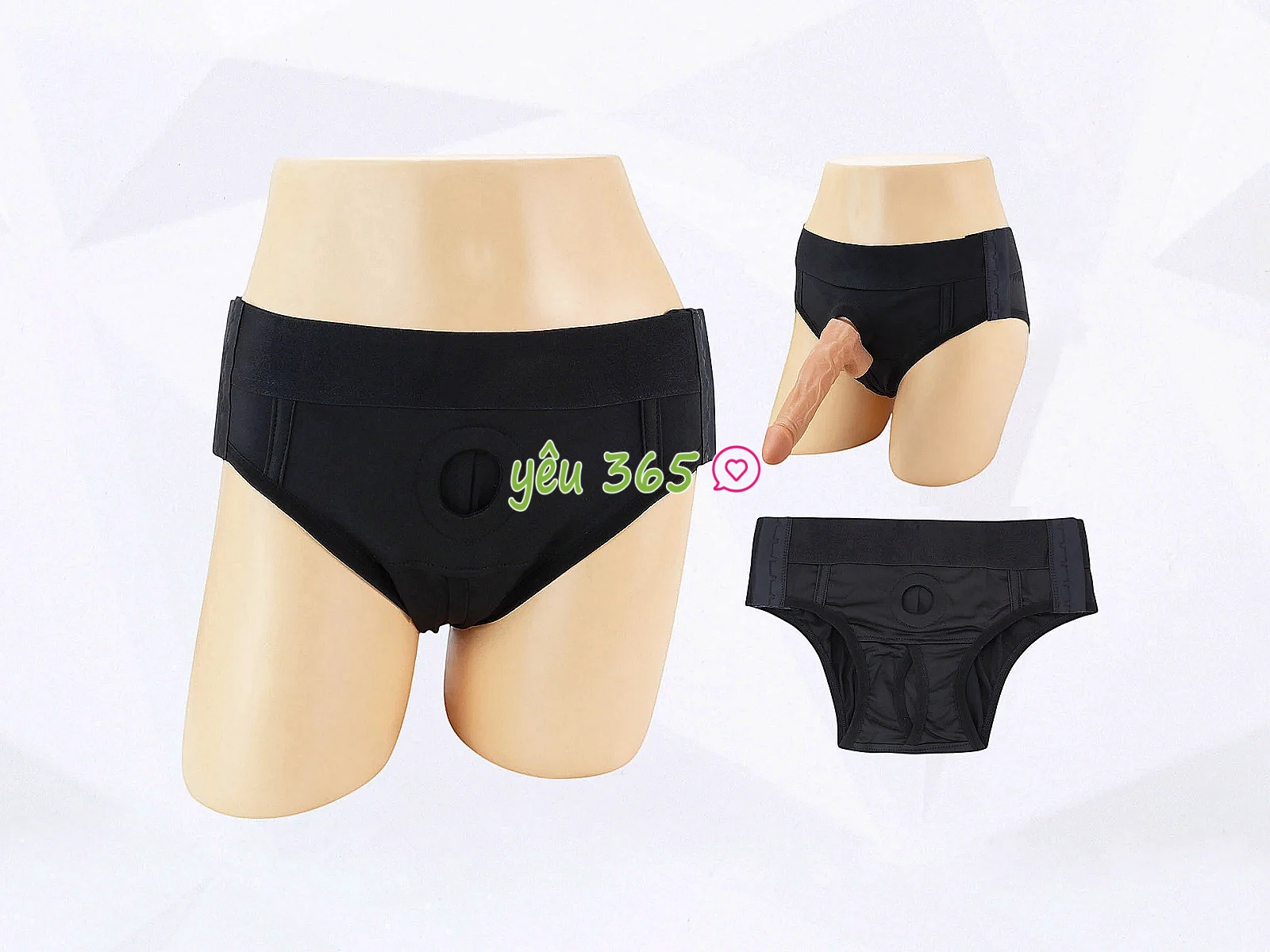 Quần chip vải gắn dương vật giả đơn chắc chắn