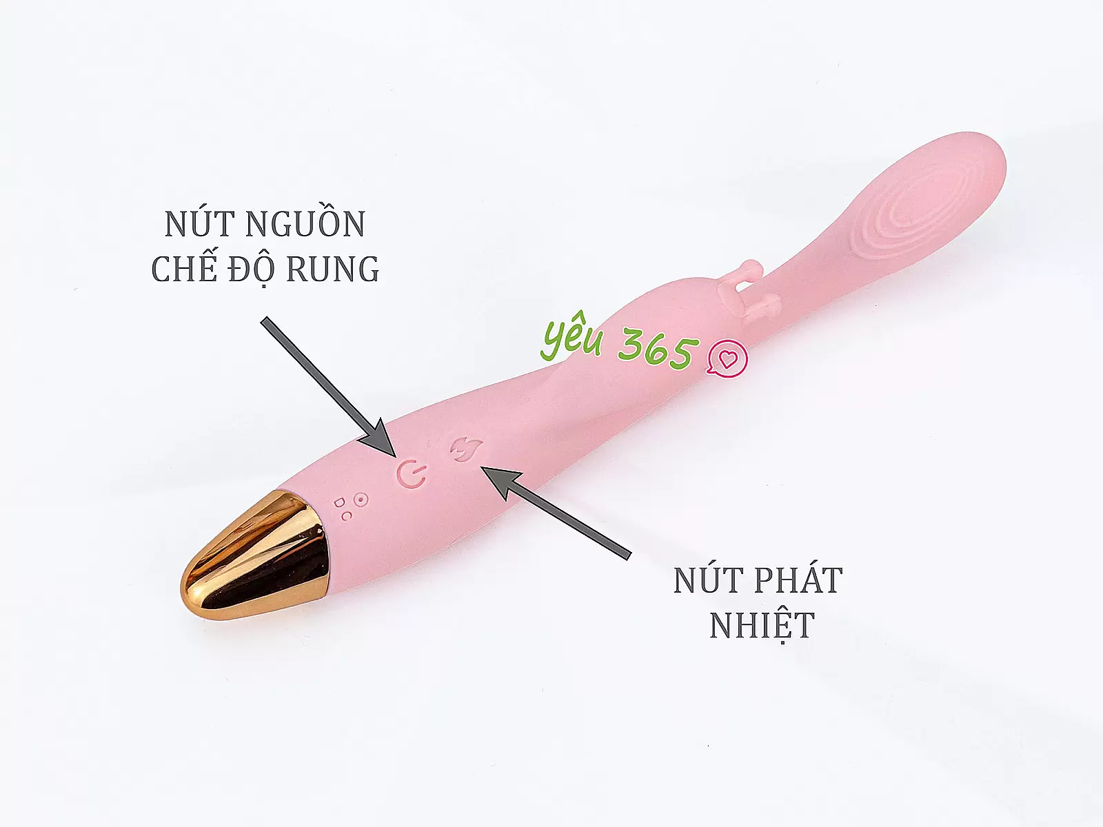 Máy mát xa có nhánh nhỏ gọn nhiều chế độ rung phát nhiệt