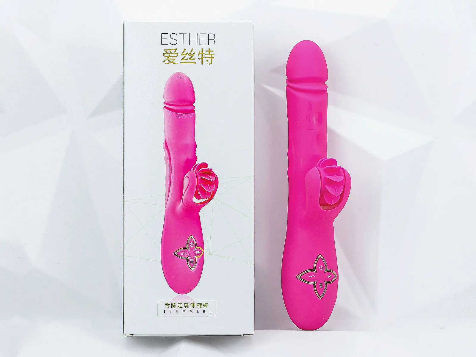 Dương vật giả lưỡi cao cấp Esther bi xoay Rung - Thụt