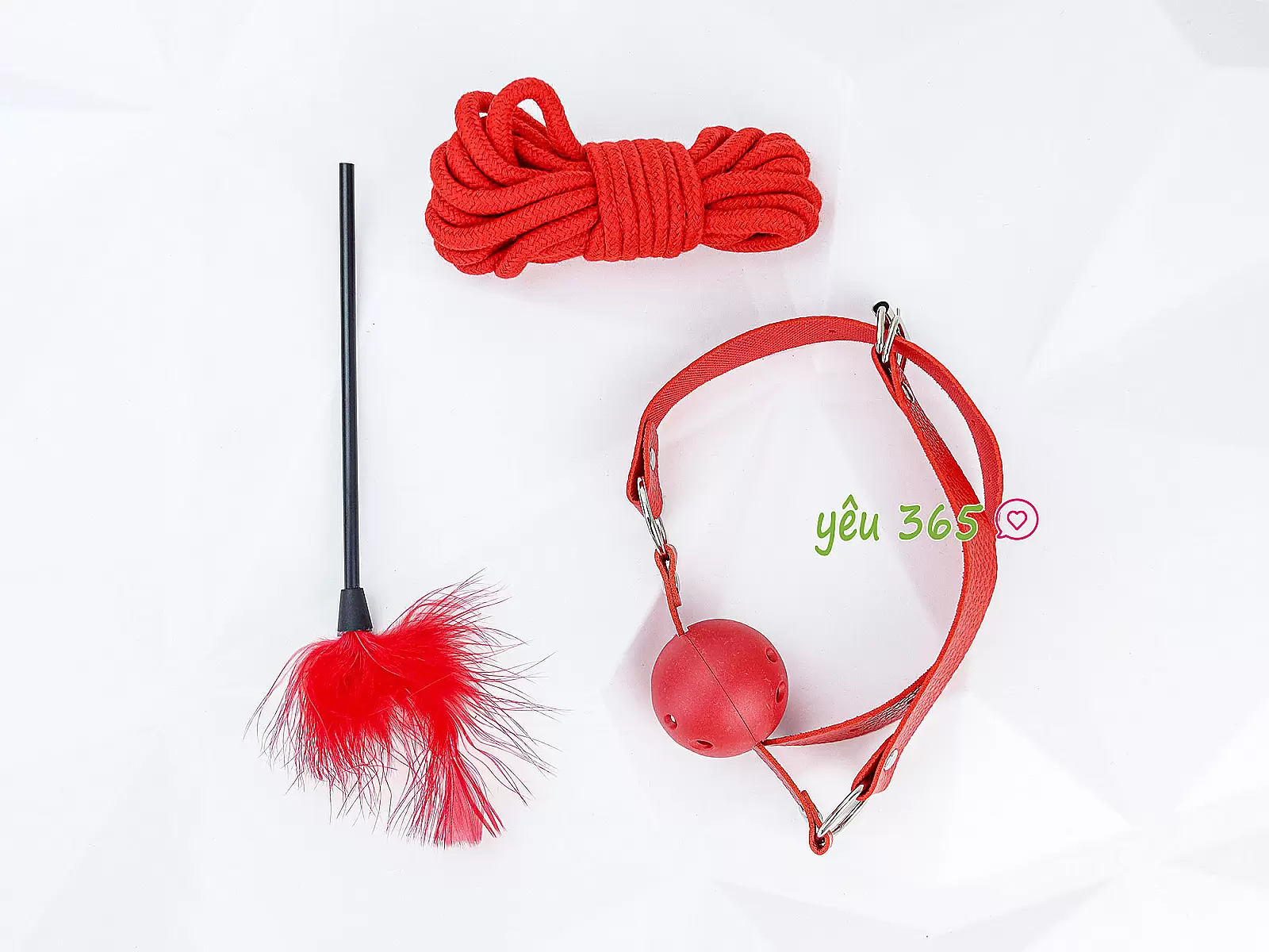 Bộ đồ chơi bạo dâm 10 món màu đỏ kích thích quyến rũ