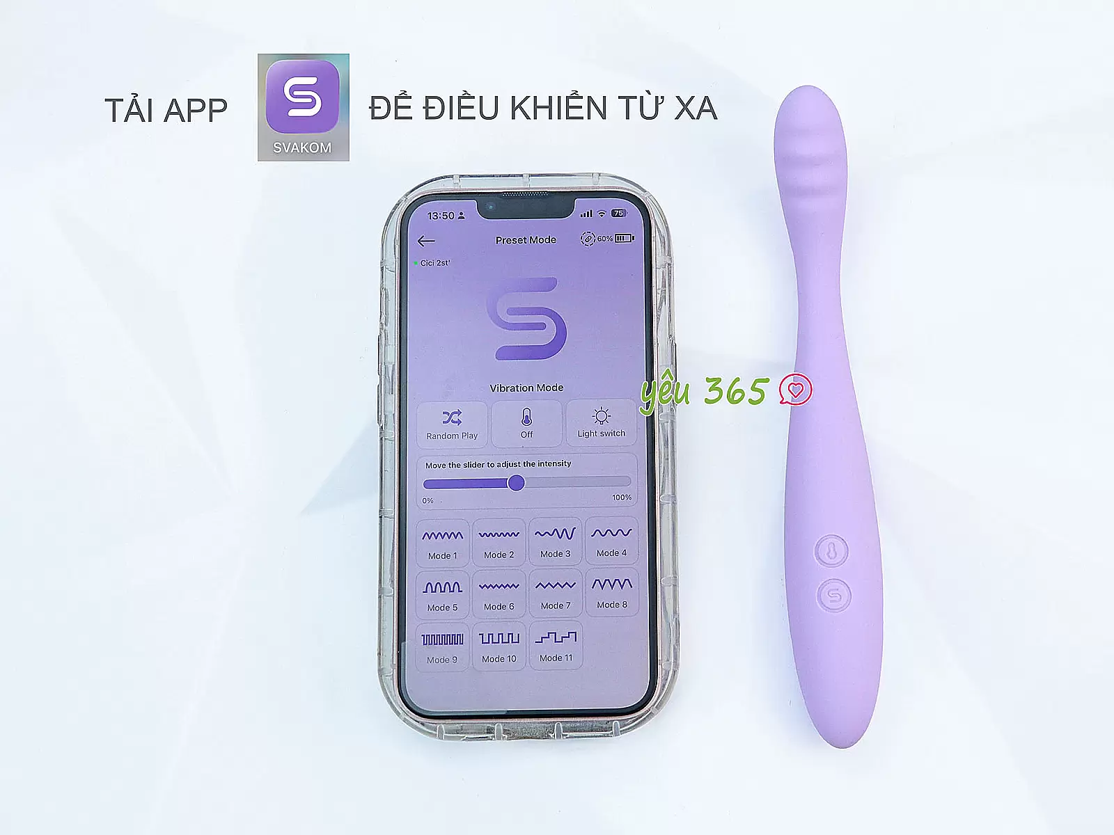 Máy massage ngón tay Svakom CiCi 2 điều khiển từ xa qua App