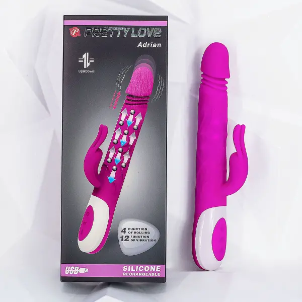 Dương vật giả rung thụt Prettylove Adrian pin sạc