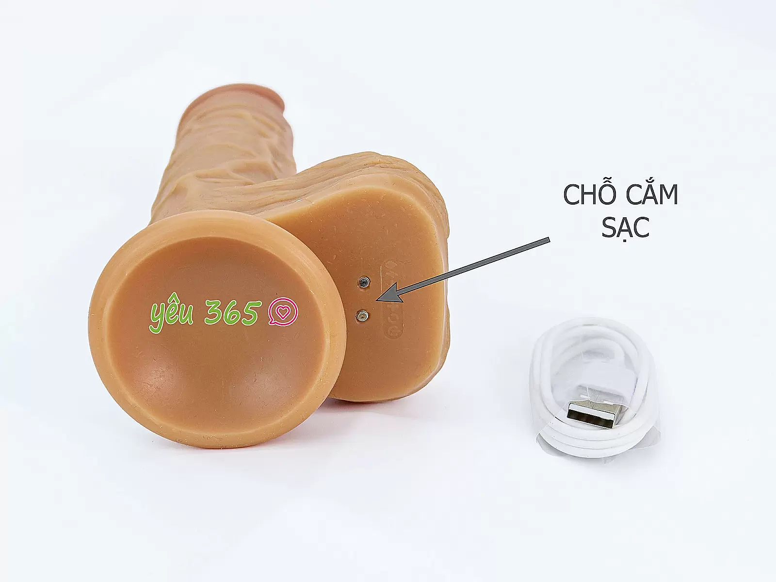 Dương vật giả có đế rung ngoáy ấm nóng pin sạc điều khiển không dây Yeain Devil