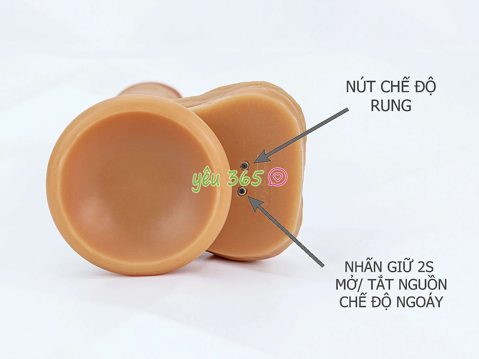 Dương vật giả có đế rung ngoáy ấm nóng pin sạc điều khiển không dây Yeain Devil