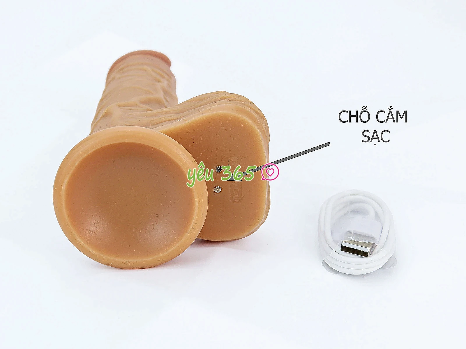 Dương vật giả có đế rung ngoáy ấm nóng pin sạc điều khiển không dây Yeain Devil
