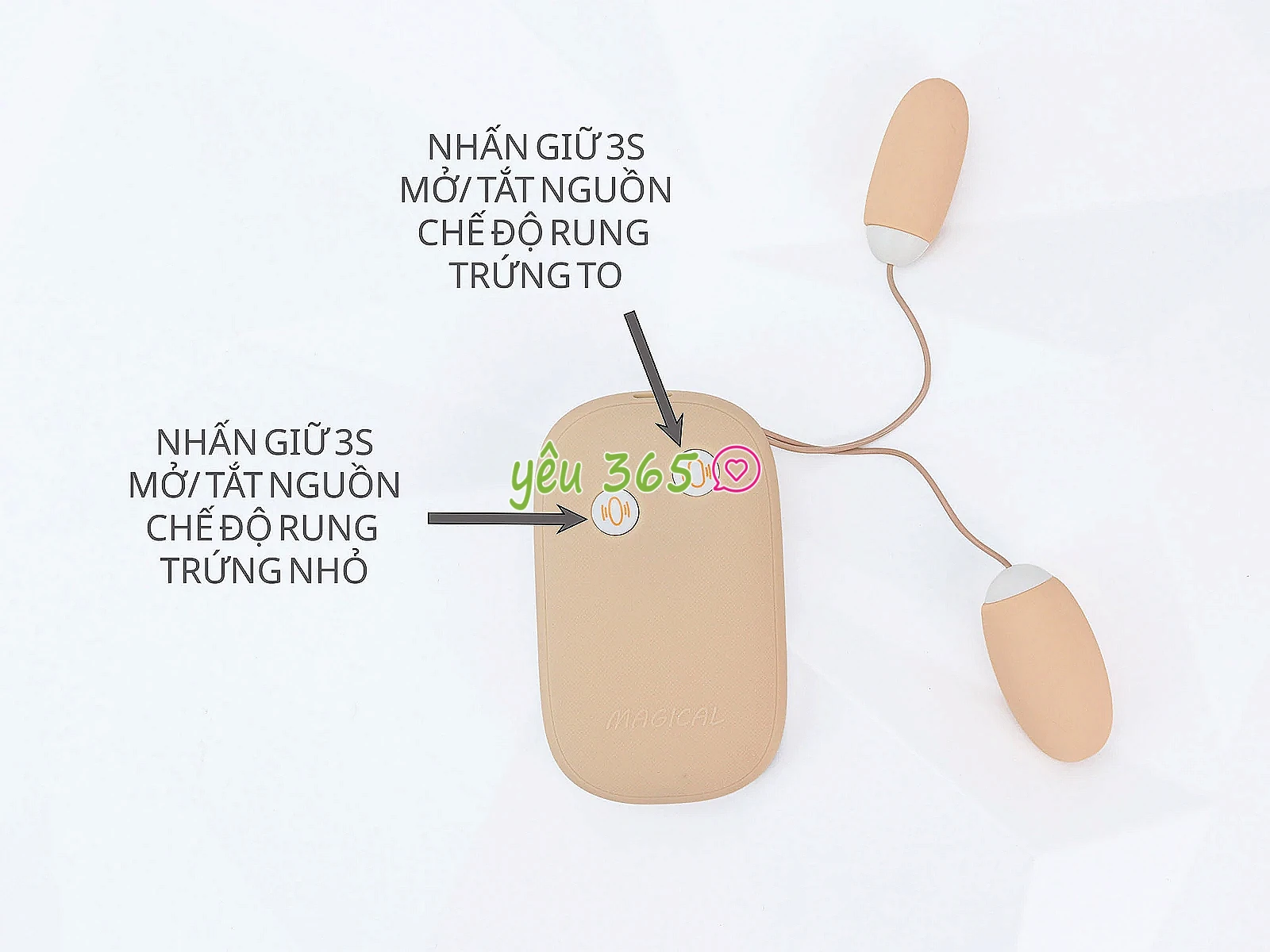 Trứng rung Vibrator Magic Box 2 đầu