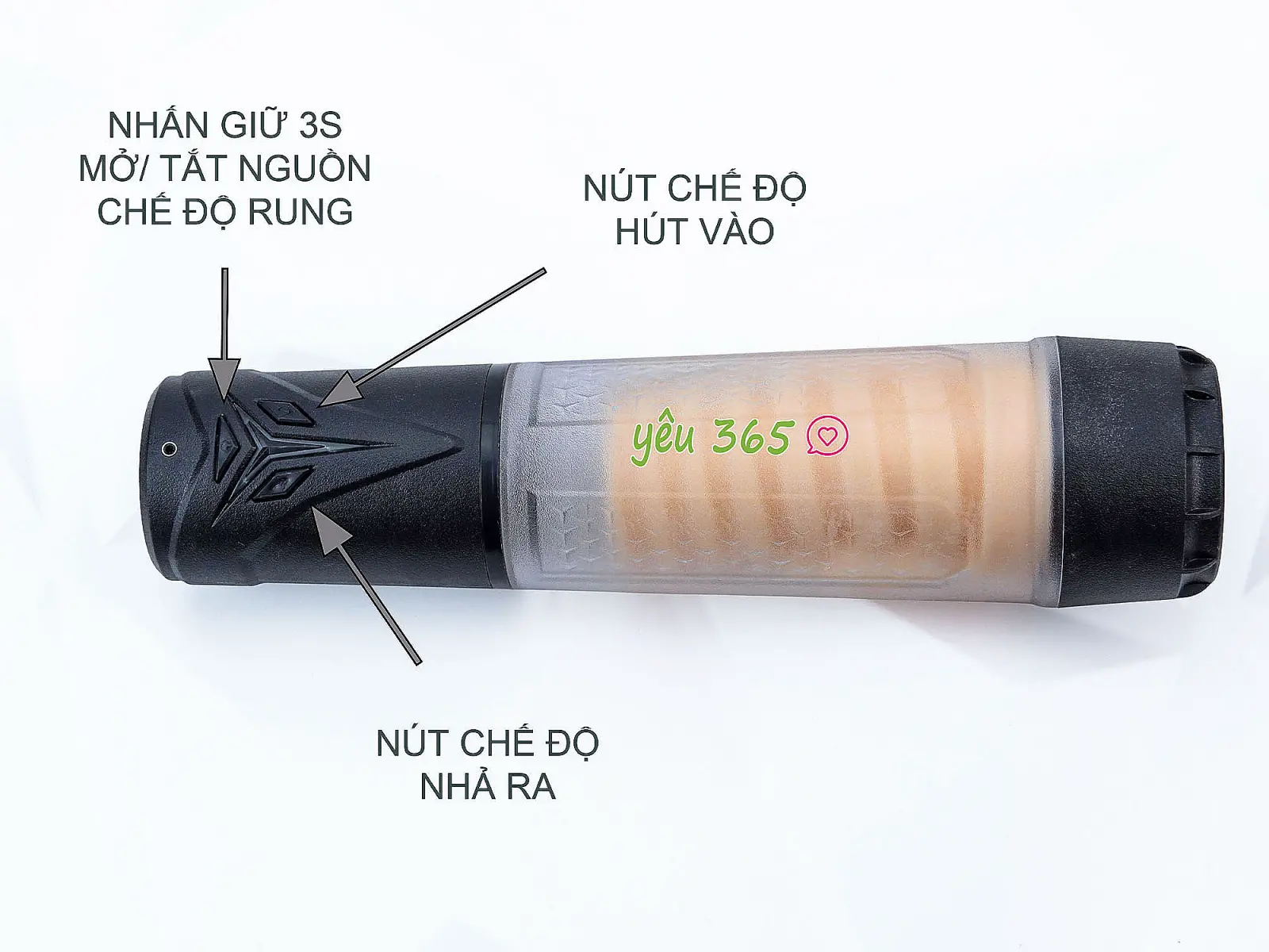 Máy tập to dương vật pin sạc có miệng silicon bú mút