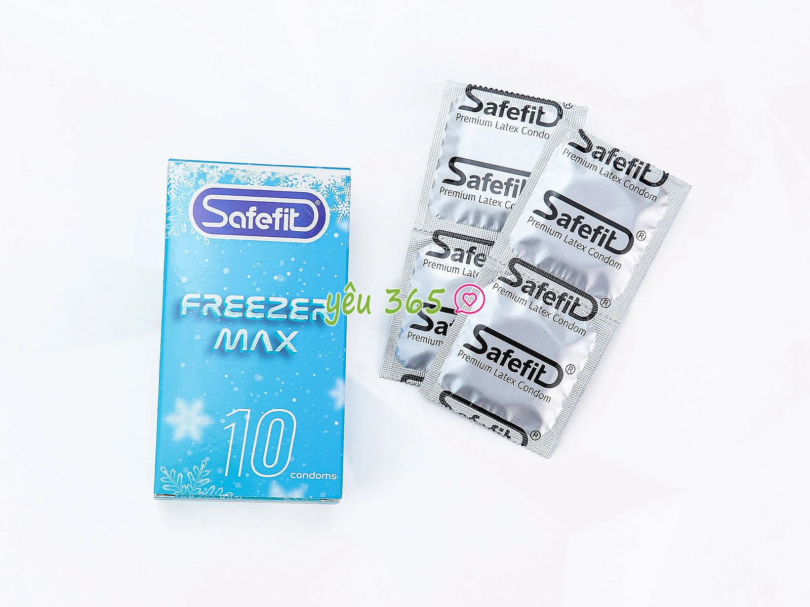 Bao cao su Safefit Freezer Max kết hợp chất bôi trơn và hương bạc hà mát lạnh