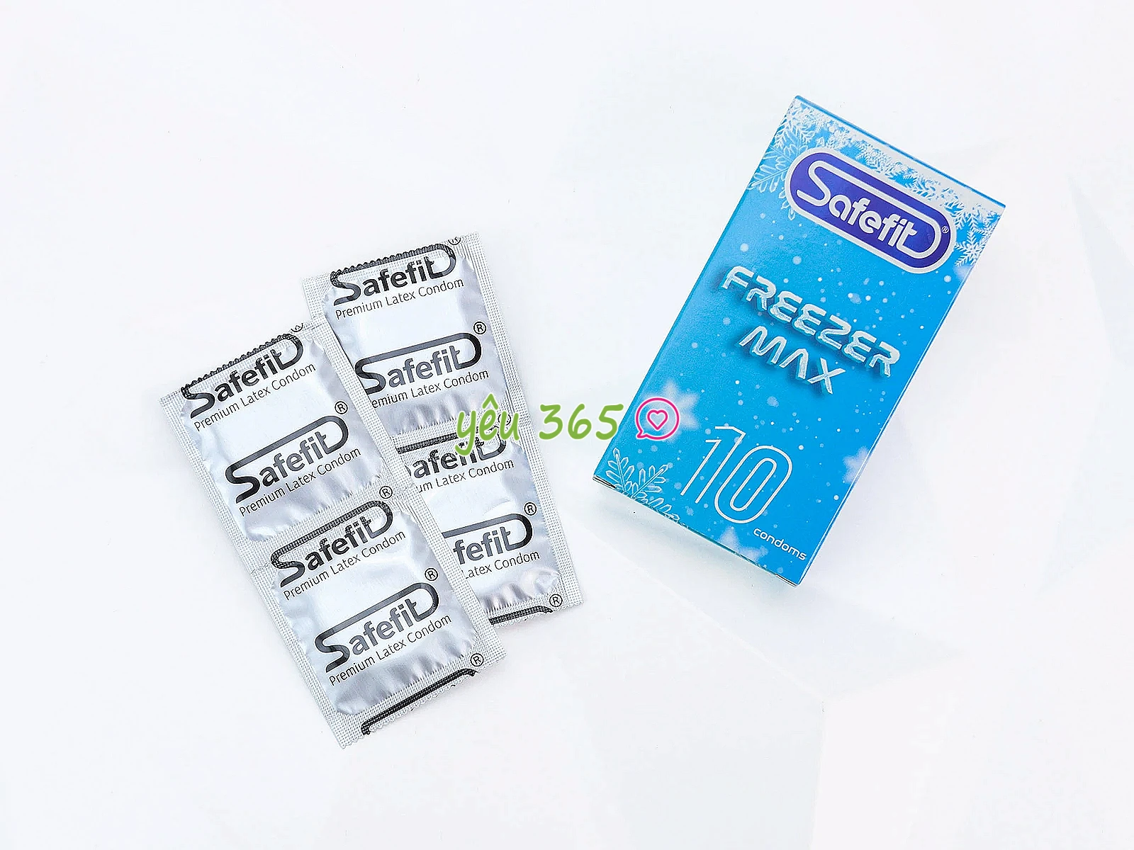 Bao cao su Safefit Freezer Max kết hợp chất bôi trơn và hương bạc hà mát lạnh