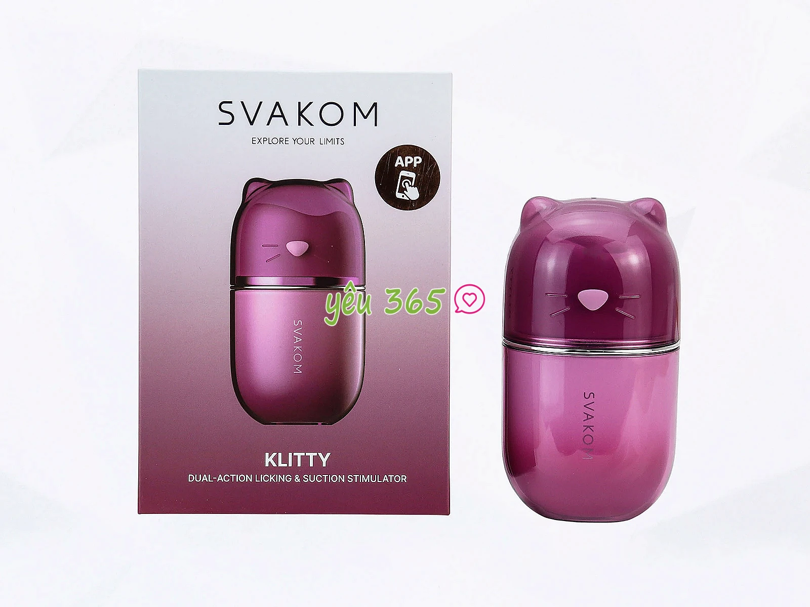 Máy liếm hút SVAKOM Klitty 2 trong 1 điều khiển qua App