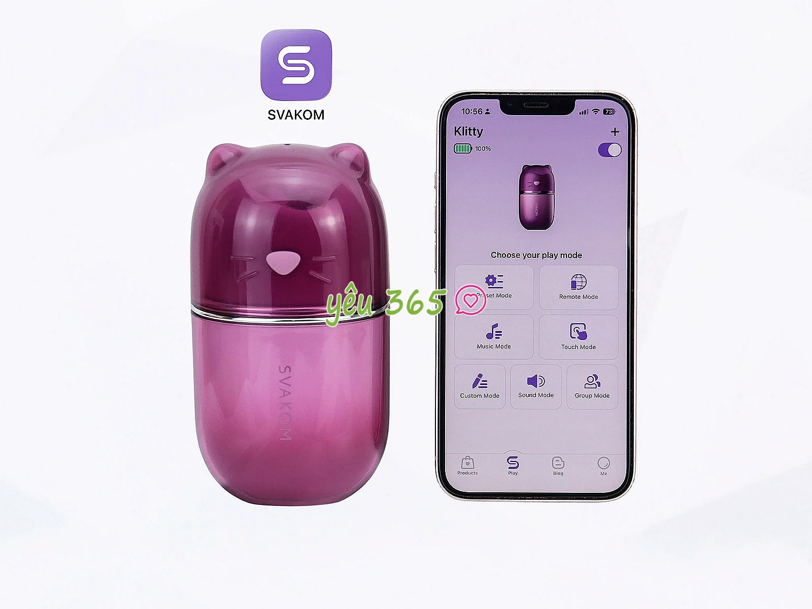 Máy liếm hút SVAKOM Klitty 2 trong 1 điều khiển qua App