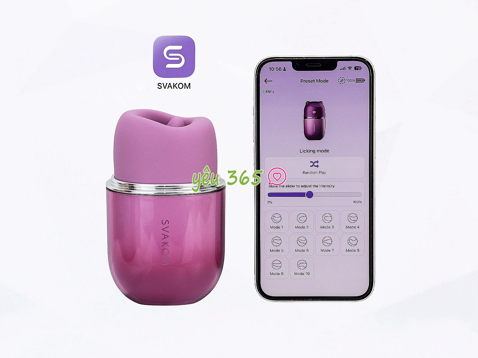 Máy liếm hút SVAKOM Klitty 2 trong 1 điều khiển qua App