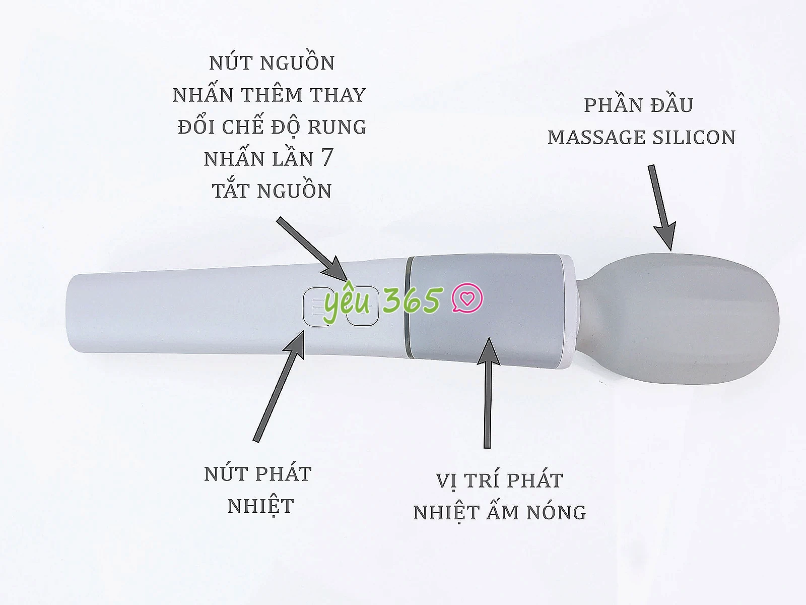 Máy mát xa ấm nóng Stick rung mạnh vừa thư giãn vừa kích thích