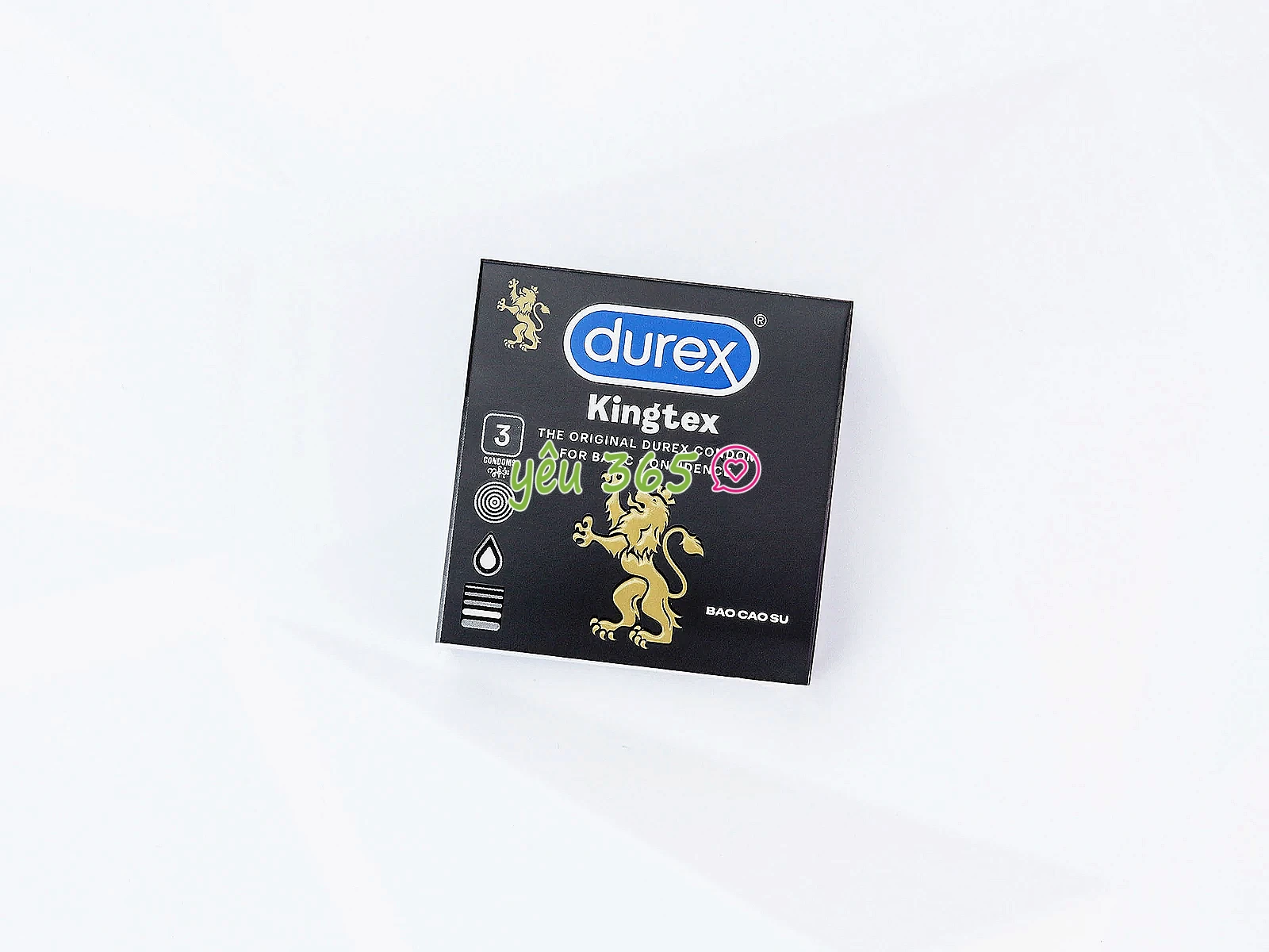 Bao cao su Durex Kingtex 3 bao giúp giảm ma sát và tăng độ mượt mà khi quan hệ