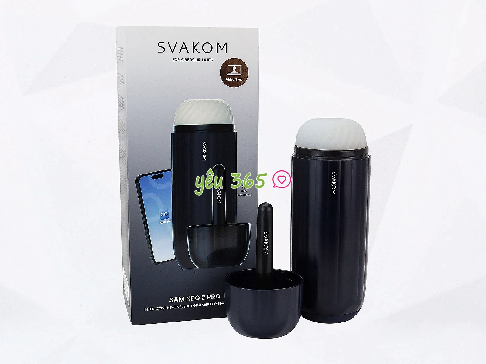 Máy thủ dâm âm đạo giả tự động Svakom Sam Neo 2 Pro phát nhiệt kết nối điều khiển toàn quốc