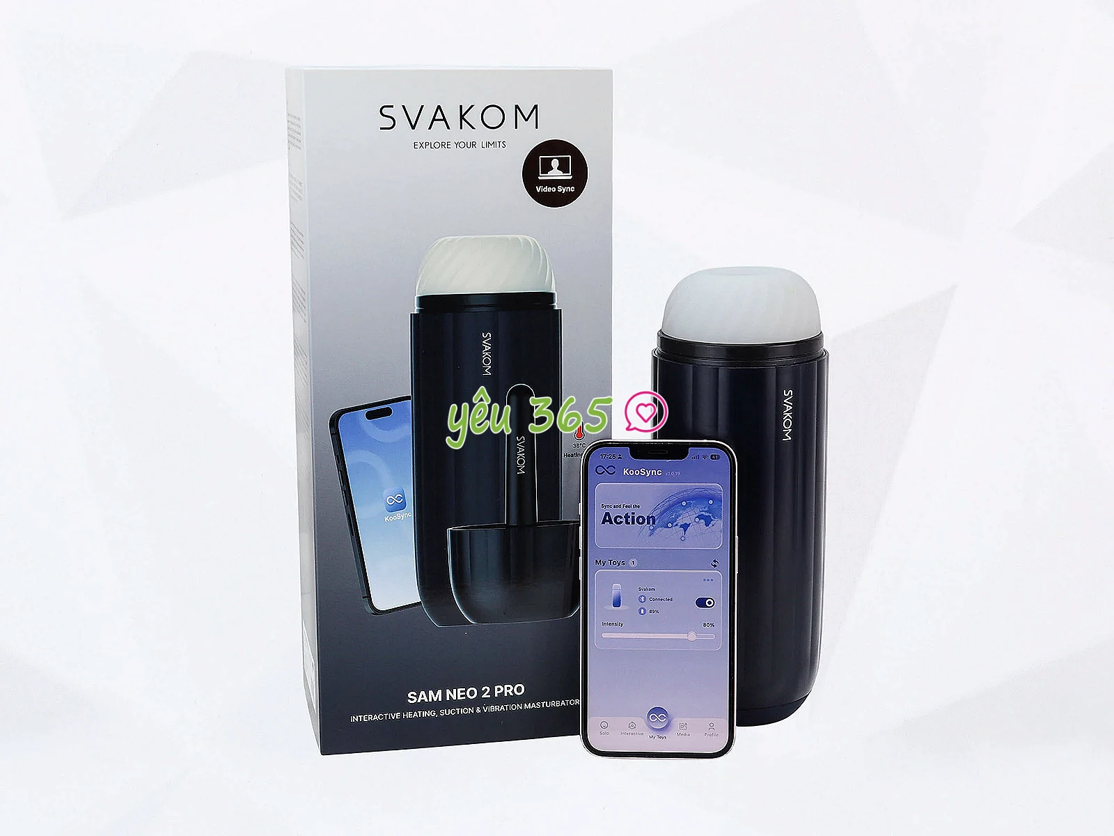 Máy thủ dâm âm đạo giả tự động Svakom Sam Neo 2 Pro phát nhiệt kết nối điều khiển toàn quốc