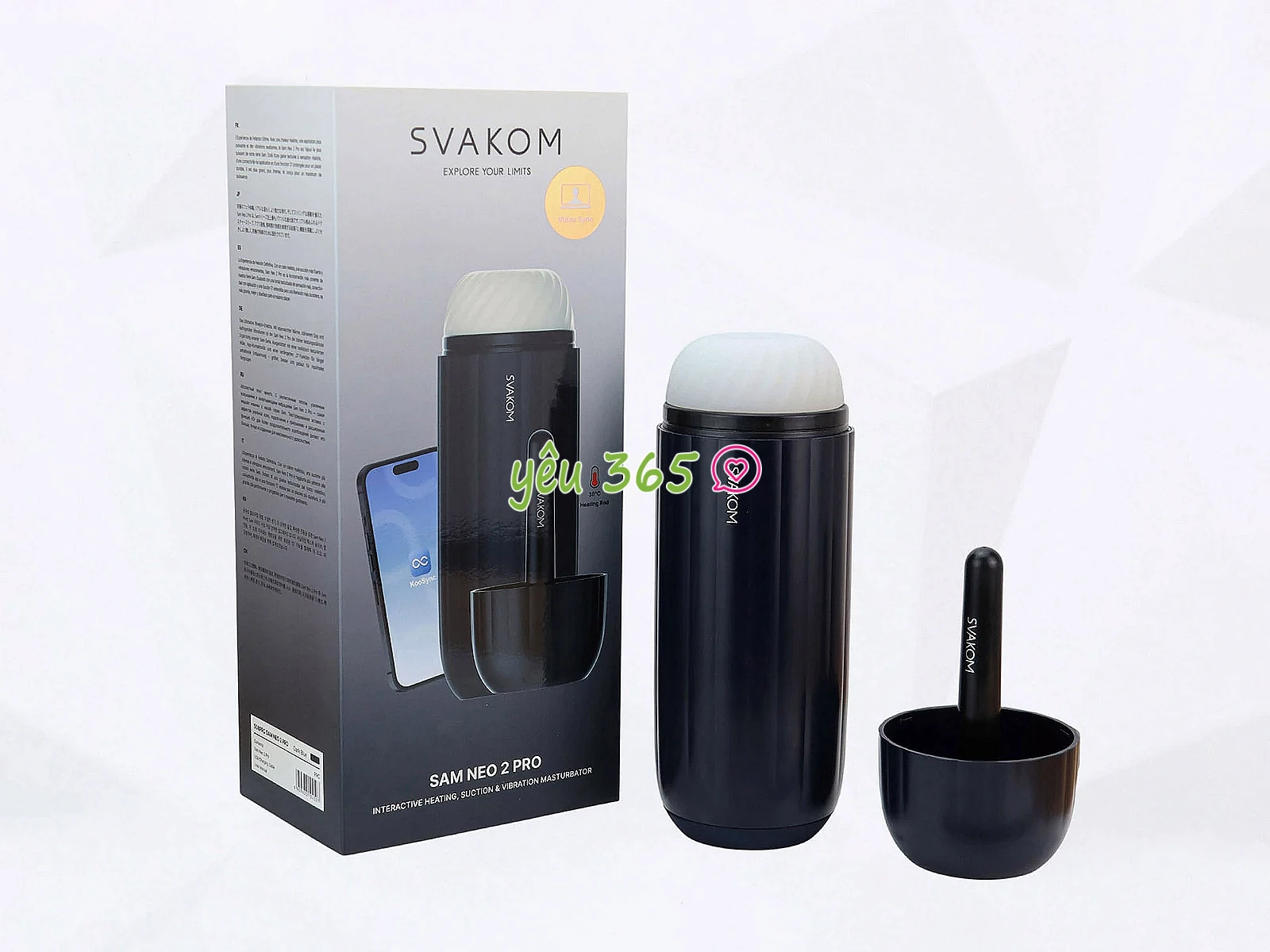 Máy thủ dâm âm đạo giả tự động Svakom Sam Neo 2 Pro phát nhiệt kết nối điều khiển toàn quốc