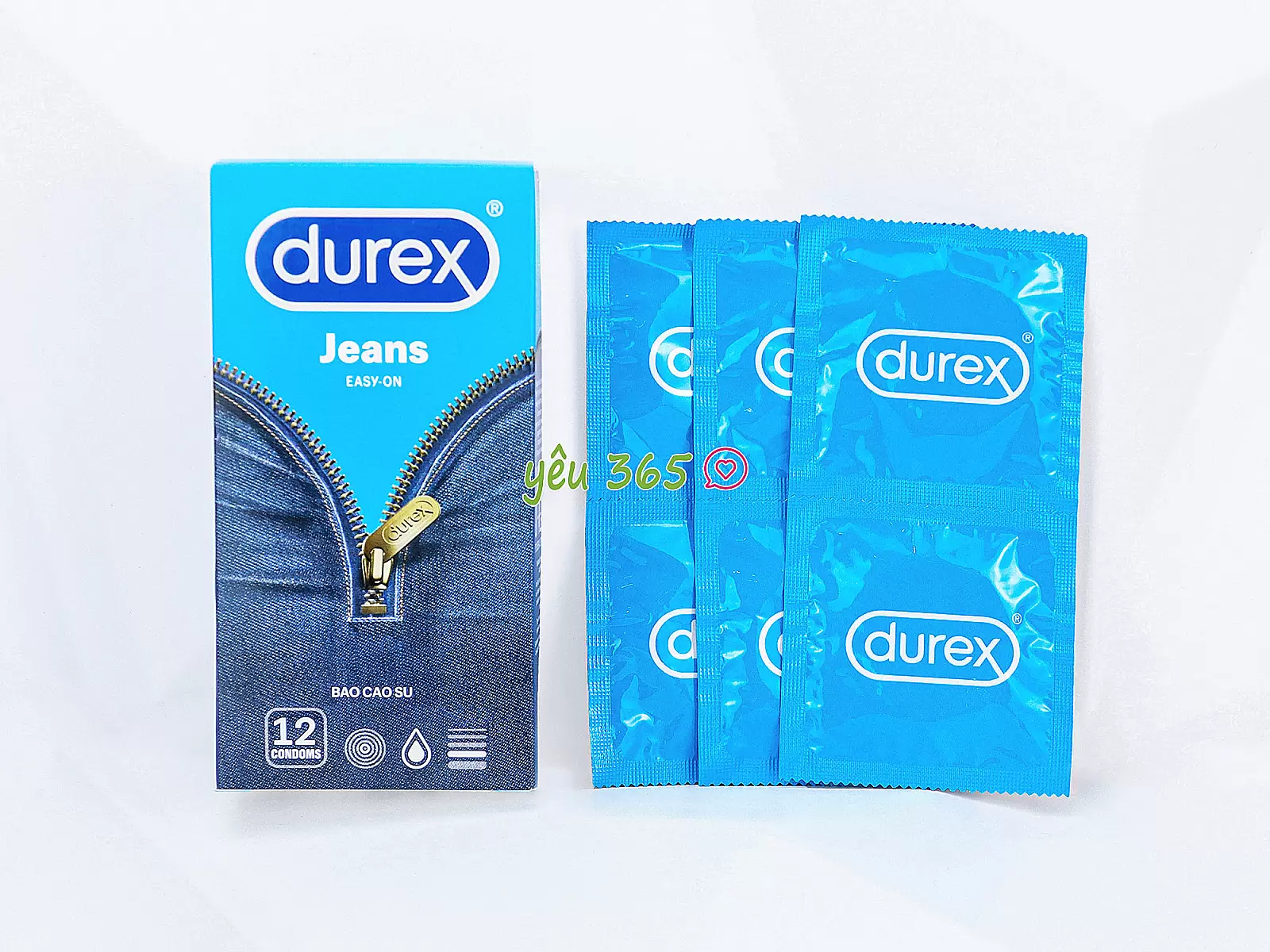 Bao cao su Durex Jeans Easy On mỏng nhẹ giúp tăng cảm giác chân thật